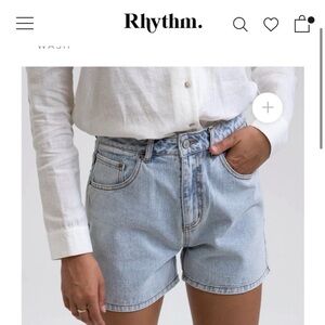 Rhythm Light Blue Jean Shorts